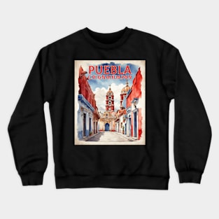 Chignahuapan Puebla Mexico Vintage Tourism Travel Crewneck Sweatshirt